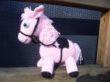 Koník se sedlem růžový